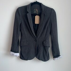 Aritzia Talula Pima Cotton Blazer - Size XS - Charcoal colour